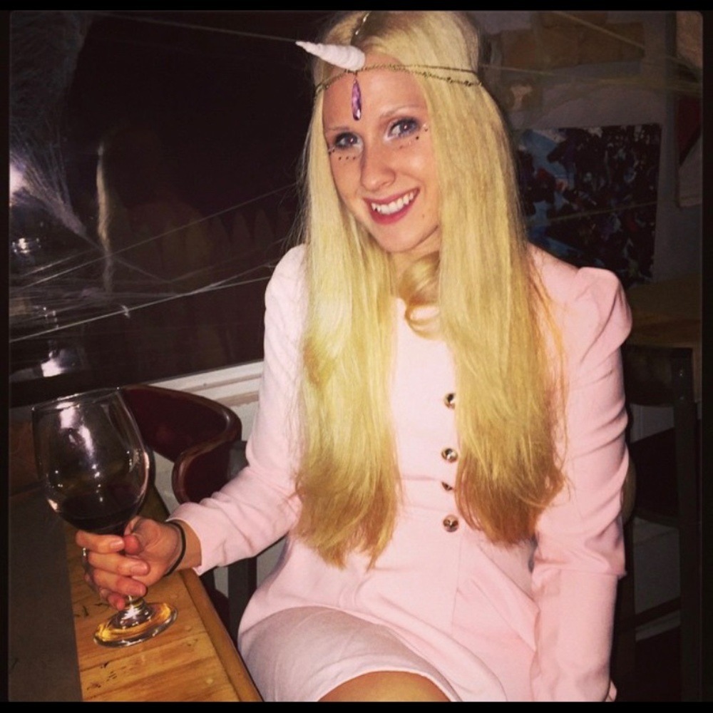 Pink button up dress